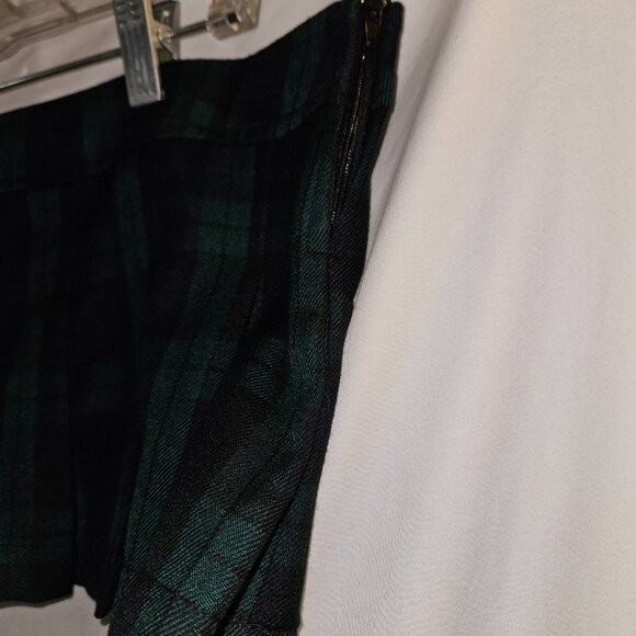 NWT LIP SERVICE XL GREEN PLAID NAUGHT SCHOOL GIRL SKIRT - Picture 2 of 15